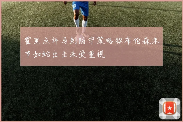 霍里点评马刺防守策略称布伦森末节如蛇出击未受重视